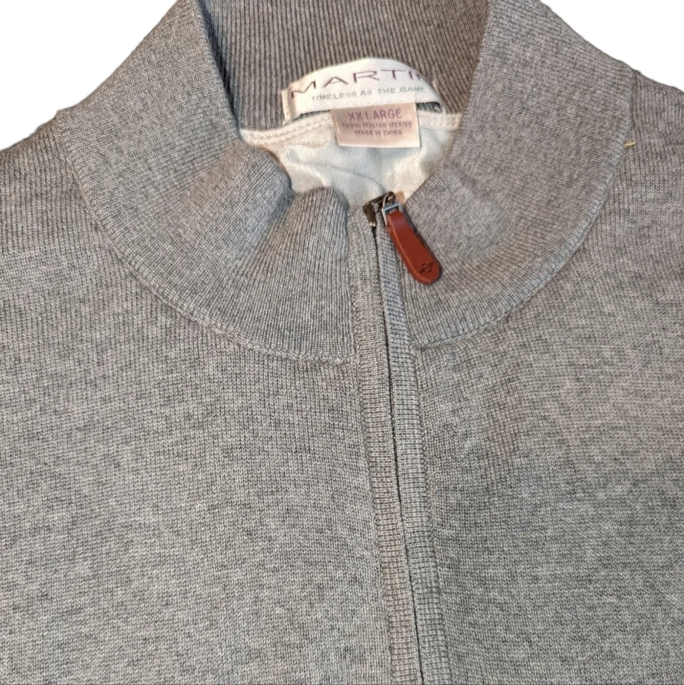 Martin Mens Gray 100% Merino Wool Fully Lined Sweater. .Size XXL